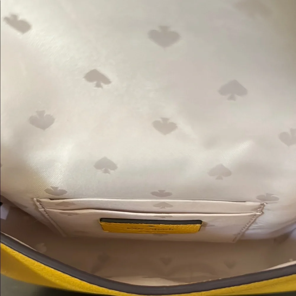 Kate Spade Vibrant Yellow Crossbody Bag with Curved Flap - Picture 4 of 8